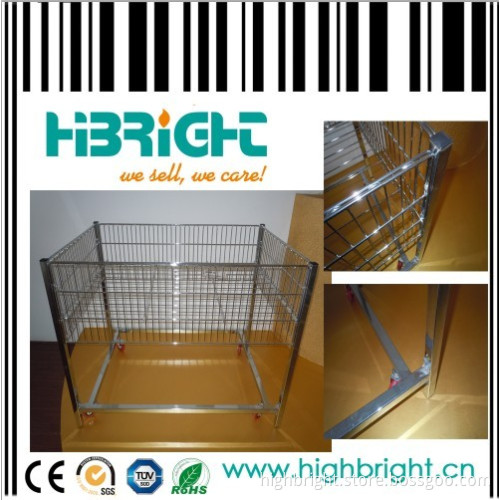 Adjustable Metal Wire Bin on Casters (HBE-MC-4)